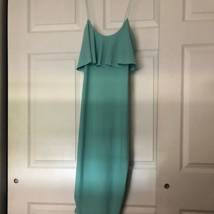 Mint green spaghetti strap dress